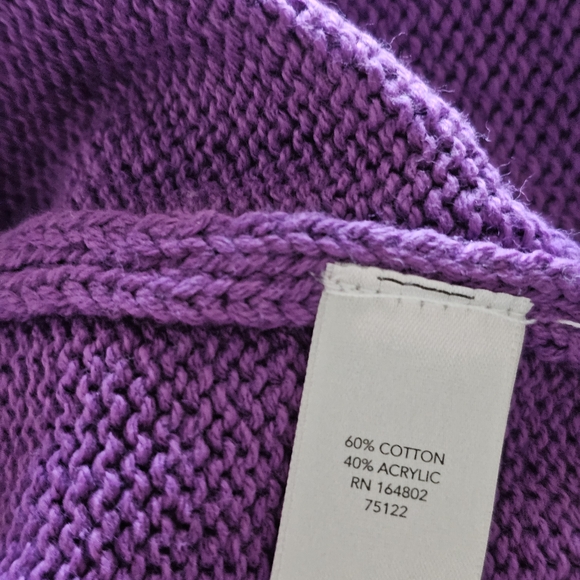 Kate & Mallory Two-Tone Purple Heart Sweater - Picture 13 of 15